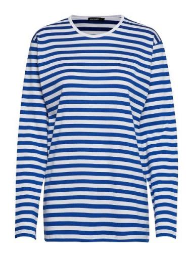 Pitkähiha Shirt Tops T-shirts & Tops Long-sleeved Blue Marimekko