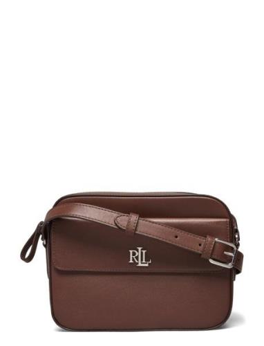 Leather Medium Marcy Camera Bag Bags Crossbody Bags Brown Lauren Ralph...