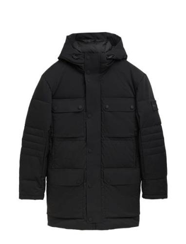 Hybrid Down Parka Parka Takki Black Tom Tailor