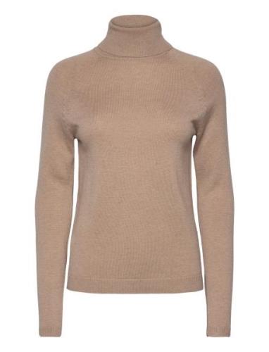 Bs Valeria Regular Fit Knitwear Tops Knitwear Turtleneck Beige Bruun &...