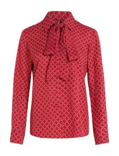 Diamond Monotype Vis Reg Blouse Tops Blouses Long-sleeved Red Tommy Hi...