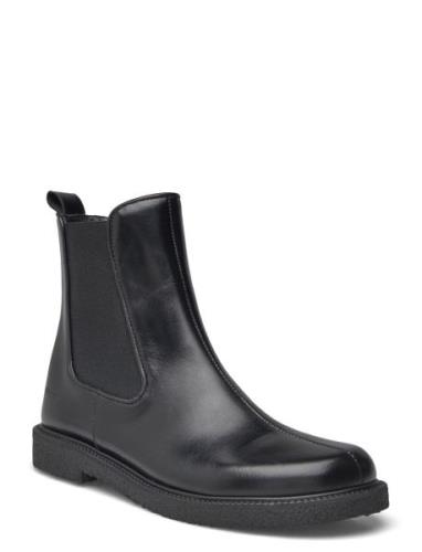 Booties - Flat Shoes Chelsea Boots Black ANGULUS