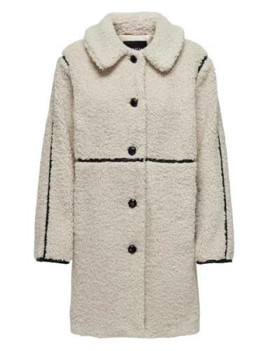 Onlrubi Shearling Coat Otw Outerwear Coats Winter Coats Cream ONLY