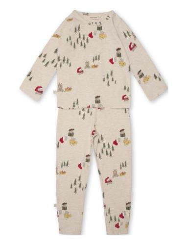 Melvin Homewear Set Pyjamasetti Pyjama Beige That's Mine