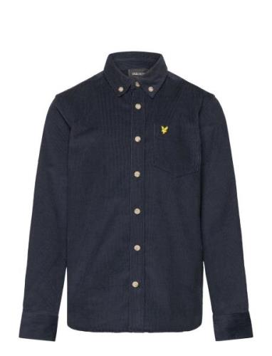 Needle Cord Shirt Tops Shirts Long-sleeved Shirts Navy Lyle & Scott