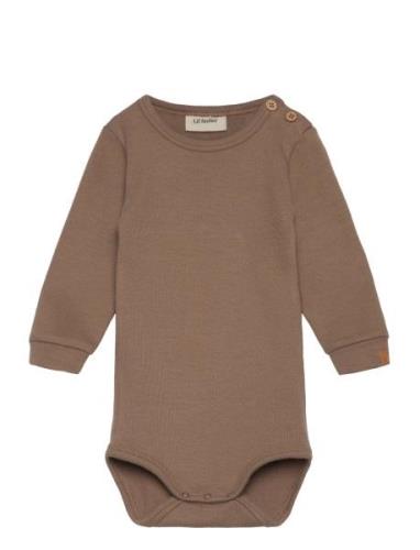 Nbmthoro Ls Slim Body Lil Bodies Long-sleeved Brown Lil'Atelier