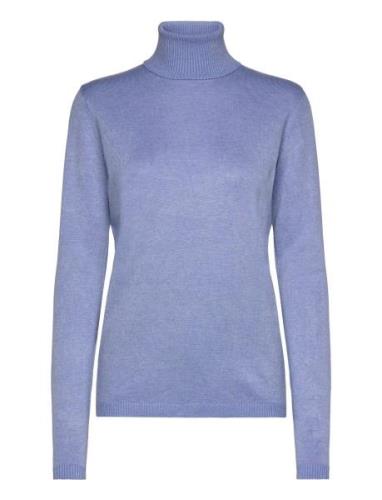 Srmarla Rollneck Knit Tops Knitwear Turtleneck Blue Soft Rebels