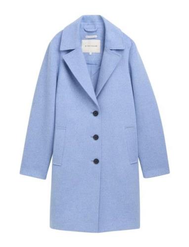 Long Coat Outerwear Coats Winter Coats Blue Tom Tailor