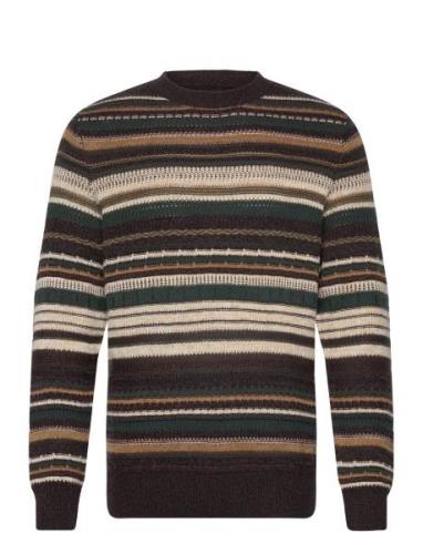 Phillip Wool Knit Tops Knitwear Round Necks Brown Clean Cut Copenhagen