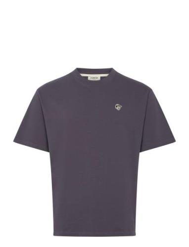 Emilio Raisin Tee Tops T-shirts Short-sleeved Navy Pompeii