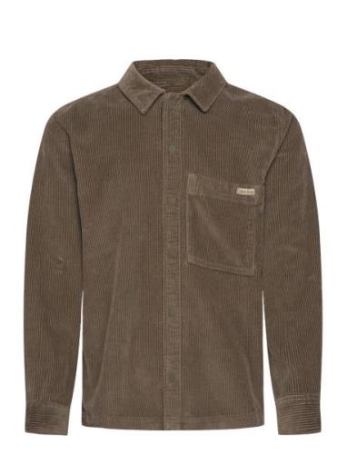 Corduroy Overshirt Tops Overshirts Green Calvin Klein Jeans