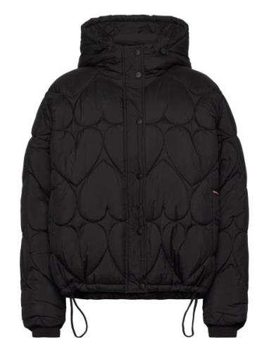 Prisca Short Puffer Vuorillinen Takki Topattu Takki Black Fabienne Cha...