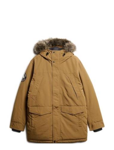 Everest Faux Fur Parka Jacket Parka Takki Brown Superdry