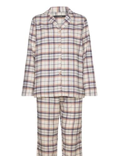 Check Flannel Pyjamas Pyjama White Missya