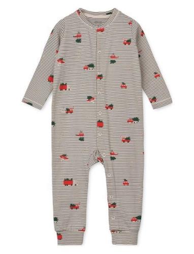 Birk Printed Pyjamas Jumpsuit Pyjama Sie Jumpsuit Haalari Multi/patter...