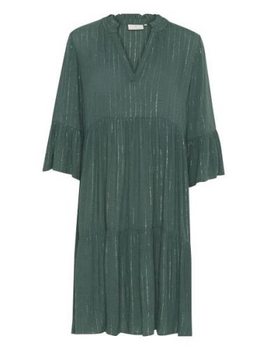 Kaliv Dress Polvipituinen Mekko Green Kaffe