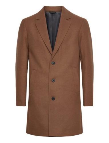 Jjeharrison Wool Coat Sn Villakangastakki Pitkä Takki Brown Jack & J S