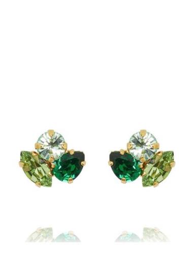 Ana Earrings Gold Korvakoru Korut Green Caroline Svedbom