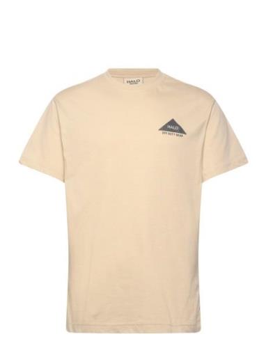 Halo Altitude T-Shirt Tops T-shirts Short-sleeved Beige HALO