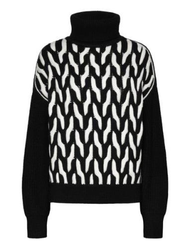 Ferdolia Tops Knitwear Turtleneck Black BOSS