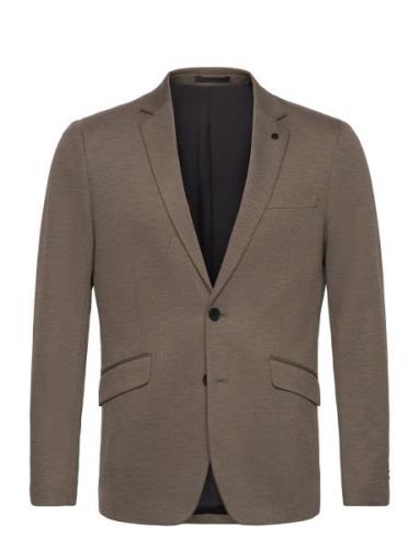 Brendon Jersey Blazer Bleiseri Puvun Takki Brown Clean Cut Copenhagen