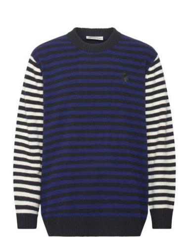 Pehmyt Tasaraita Tops Knitwear Jumpers Navy Marimekko