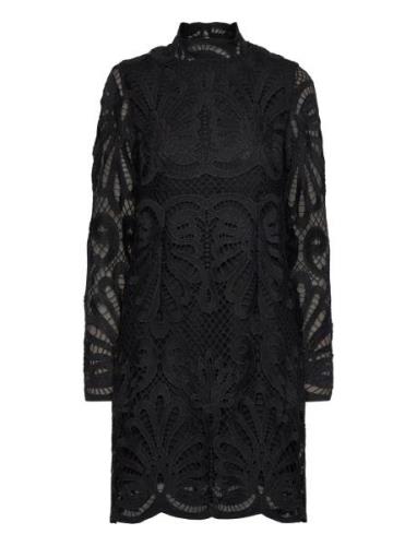 Mskarisa Short Lace Dress Lyhyt Mekko Black Minus