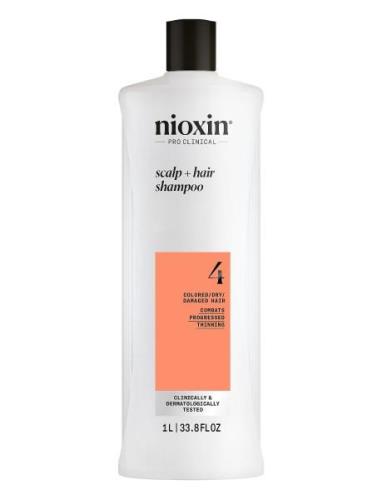 Nioxin System 4 Shampoo For Colored Thinning Hair 1000 Ml Shampoo Nude...