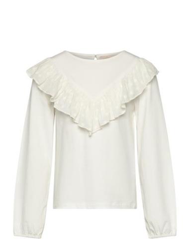 T-Shirt Ls Tops Blouses & Tunics Cream Creamie