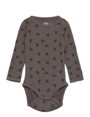 Hmlbambo Body Ls Pitkähihainen Body Brown Hummel