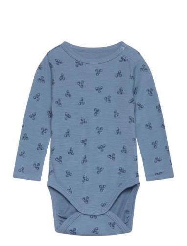 Hmlbambo Body Ls Pitkähihainen Body Blue Hummel