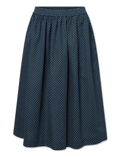 Olga Skirt Polvipituinen Hame Blue STUDIO FEDER