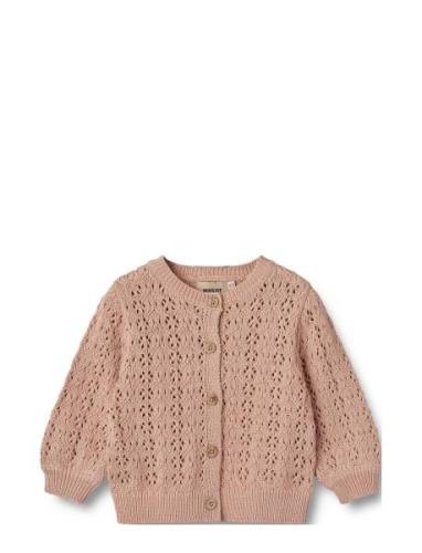 Knit Cardigan Celia Tops Knitwear Cardigans Pink Wheat