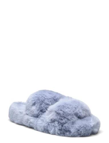 Hanna Double Strap Slipper Aamutossut Tohvelit Blue Hunkemöller