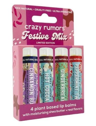 Crazy Rumors Festive Mix 4-Pack Huultenhoito Nude Crazy Rumors