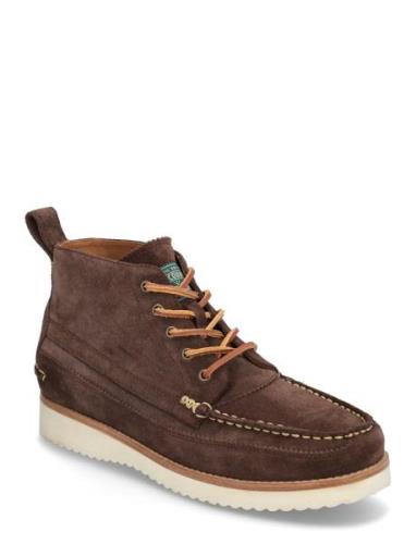 Suede Ranger Work Boot Nyörisaappaat Brown Polo Ralph Lauren