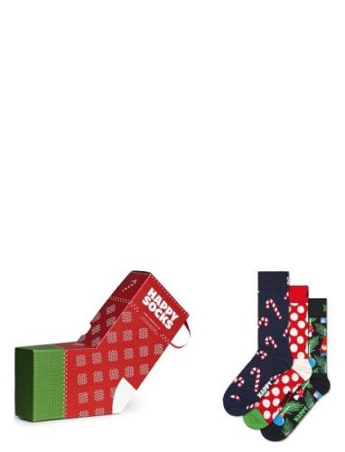 3-Pack X-Mas Stocking Socks Gift Set Lingerie Socks Regular Socks Red ...