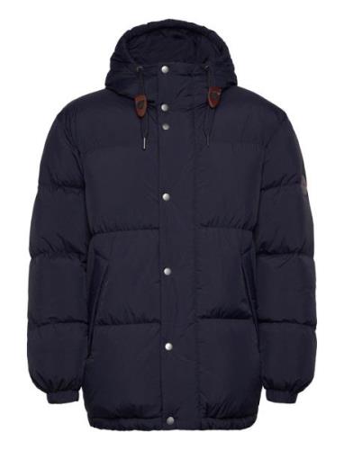 Winter Down Puffer Vuorillinen Takki Topattu Takki Navy GANT