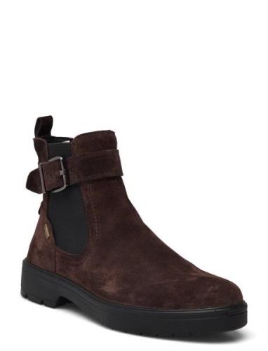 Mystic Shoes Boots Ankle Boots Ankle Boots Flat Heel Brown Legero