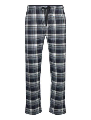 Checked Brushed Pyjama Pants Olohousut Blue Lindbergh