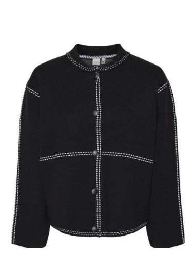 Yasjena Ls Knit Cardigan Villakangastakki Black YAS