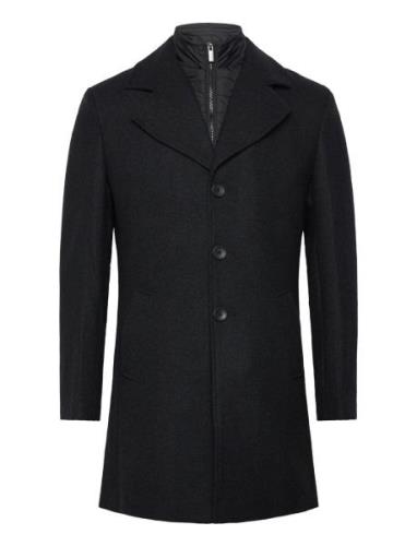 Bs Portmore Slim Fit Coat Villakangastakki Pitkä Takki Black Bruun & S...