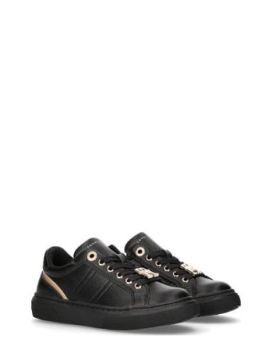 Tommy Hilfiger Low-Cut Lace-Up Sneaker: Black/Platinum Matalavartiset ...