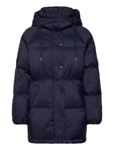 Mid Length Down Jacket Vuorillinen Takki Topattu Takki Navy GANT