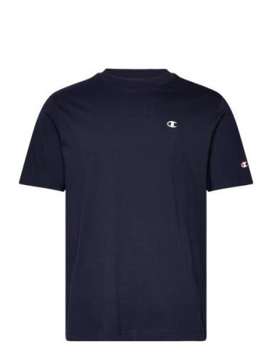 Crewneck T-Shirt Tops T-shirts Short-sleeved Navy Champion