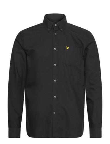 Plain Oxford Shirt Tops Shirts Casual Black Lyle & Scott