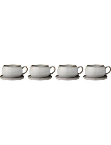 Amera Cup/Saucer 40 Cl. 4Pack Home Tableware Cups & Mugs Coffee Cups G...