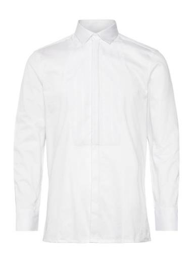 Straight Cut Tuxedo Shirt L/S Tops Shirts Casual White Lindbergh