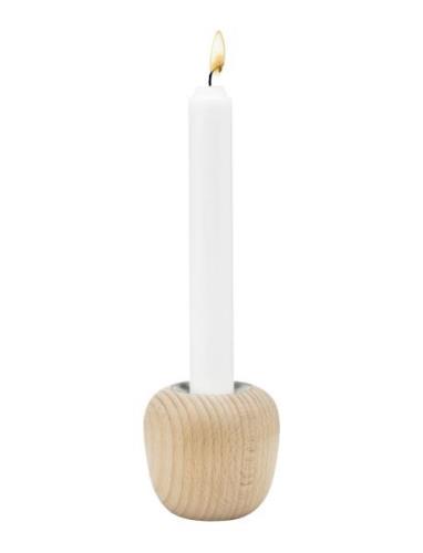 Ora Lysestage H 6.5 Cm Beech Wood Home Decoration Candlesticks & Lante...