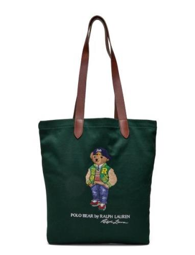 Polo Bear Twill Shopper Tote Shopper Laukku Green Polo Ralph Lauren